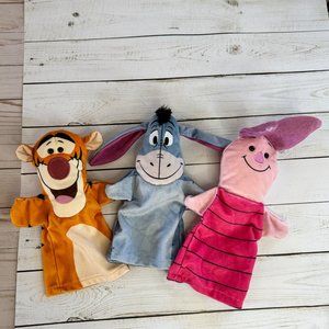 Tigger‎ Eeyore Piglet Plush Hand Puppets Set Of 3